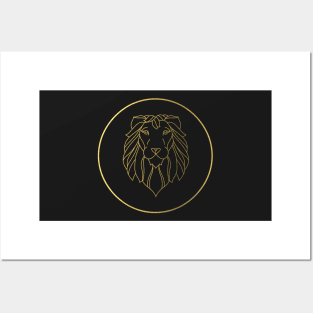 Leo Zodiac Art Gold Posters and Art